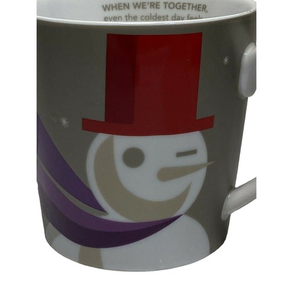 Starbucks 2011 Winter Holiday Christmas “When We’re Together” Snowman Mug 16 Oz - Picture 2 of 5